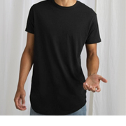 Camiseta larga de hombre organica 150 grs.